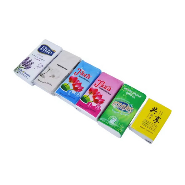 여행용 기본 울트라 소프트 버진 목재 펄프 포켓 팩 페이셜 티슈 페이스 티슈 페이퍼 손수건