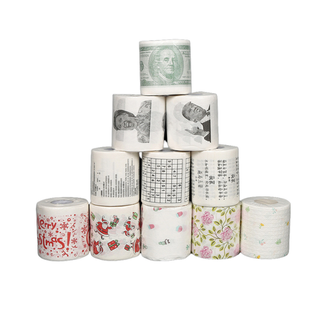 재미 있은 인쇄 2 겹 250 매 화장지 화장지 롤 가정용 또는 레스토랑 세탁실